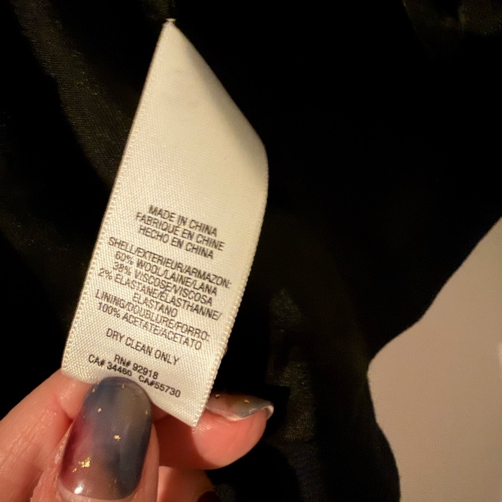 Juicy Couture Wool Navy Ruffle Blazer Jacket - Picture 2 of 6